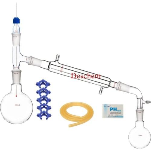 500ml,24/40,Glass Distillation Apparatus,Laboratory Vacuum Distill Device