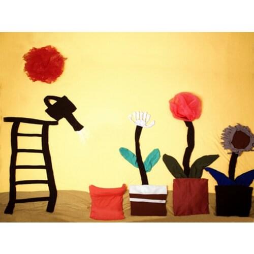 5x7ft Cloth Flowers Ladder Sun Photography Backdrops Photo Props Studio Background