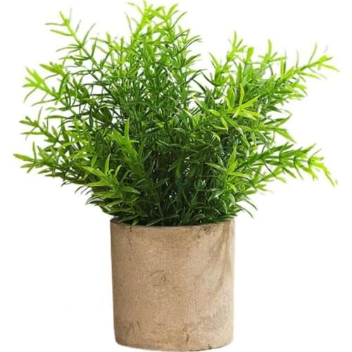60% Hot Sale 1 Set Artificial Potted Plant Beautiful Eco-friendly PVC Desktop Decor Simulation Potted Plant For Garden Balcony