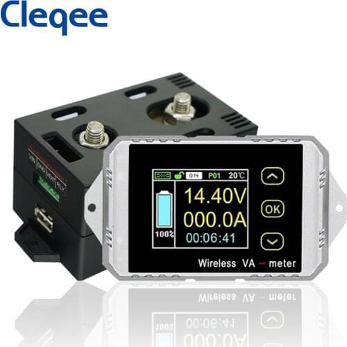 YPioneer VAT4300 400V 300A Wireless Ammeter Voltmeter Battery Capacity Monitoring Coulomb Counter 12V 24V 48V Color Screen Meter