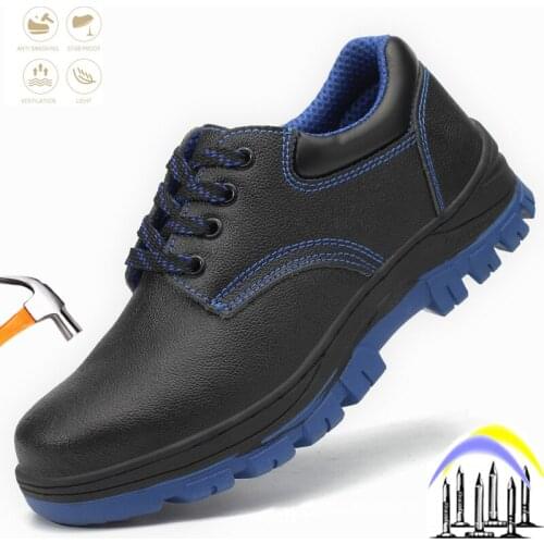 Safety Work Shoes Fashion Men Outdoor Boot Steel Toe Cap Indestructible Anti-smash Puncture-Proof Comfortable Advisable Sneakers