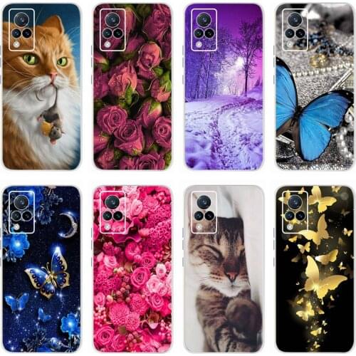 Beautiful Butterfly Case For Vivo V21 Case V 21 5G V2050 Soft Silicone Back Cover For Vivo V21 V 21 5G Phone Cases Fundas Bumper