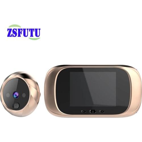 2.8 inch Digital Doorbell 90 Degree LCD Screen Door Eye Doorbell Electronic Peephole 0.3MP Camera Viewer Door Bell Home Security