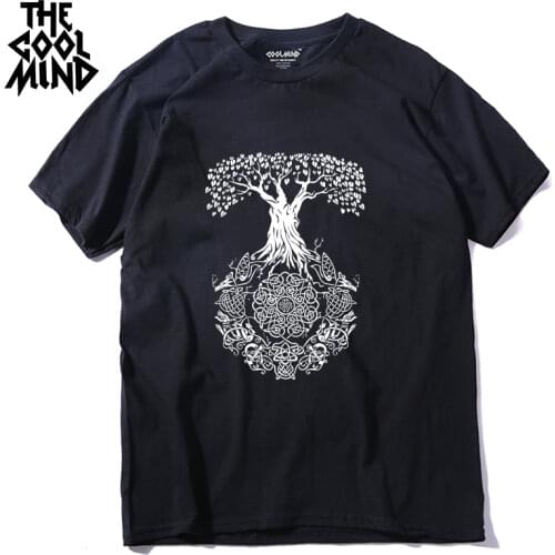 COOLMIND 100% cotton cool summer men T shirt casual short sleeve oversized men Tshirt male summer loose t-shirt mens tee shirts