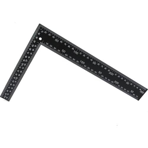 0-30cm 0-20cm Measuring Range L Shaped Design Square Ruler Black