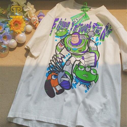 TAVARES Men Short Sleeve Spartan Lightyear Round Neck Men Summer Round neck Casual Cotton T-shirt Breathable Loose Clothes