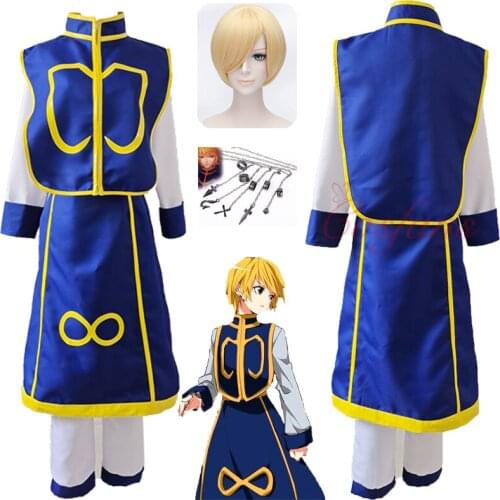 Anime Hunter X Hunter Cosplay Kurapika Kurta Cosplay Costume For Adult Men Women Kids Halloween Full Outfits Custom Made
