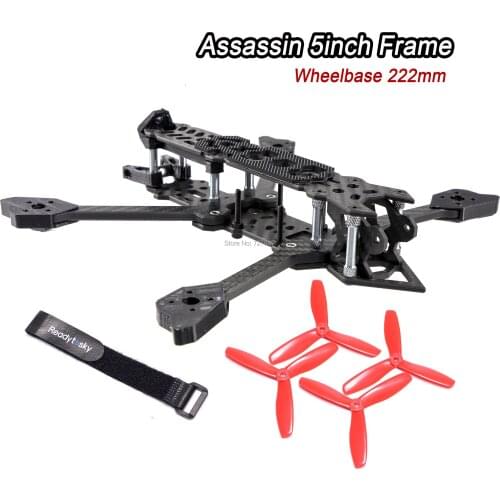 Assassin 222mm 222 5inch Carbon Fiber Freestyle FPV Frames Low Gravity with 5045 Propeller for RC FPV Racing Freestyle Drone