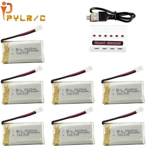 3.7V 600mAh Lipo Battery with charger For X5C X5SW X5SC X55 RC Quadcopter Spare Parts for S20 Drone 3.7v Battery