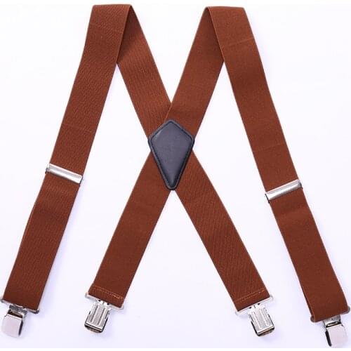 MenS Shirt Suspenders Trousers Pants Holder Braces Women Wedding Suspender Belt Straps 50mm Wide Elastic Metal Clips Gifts