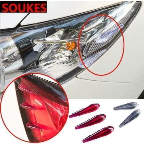 6Pcs Car Headlight Bumper Spoiler Sticker For Chevrolet Cruze Aveo Captiva Lacetti TRAX Sail Epica Lada Granta Kalina Priora