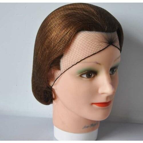 5mm nylon hair nets invisible disposable hairnet 20inch black color