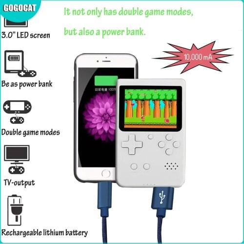 2019 New Built-in 400 Games 10000mAh Battery Hot Rechargeable Mini Video Handheld Game Console Player Retro Game for Kids Gift