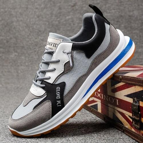 2021 spring and summer new fashion casual mens shoes Korean mens sports shoes umbrella cloth breathable trend running shoes