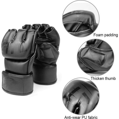 MMA Gloves for Men Women Kickboxing Gloves Boxing Gloves with Open Palm Punching Bag Gloves for Boxing Kickboxing Sparring Thai