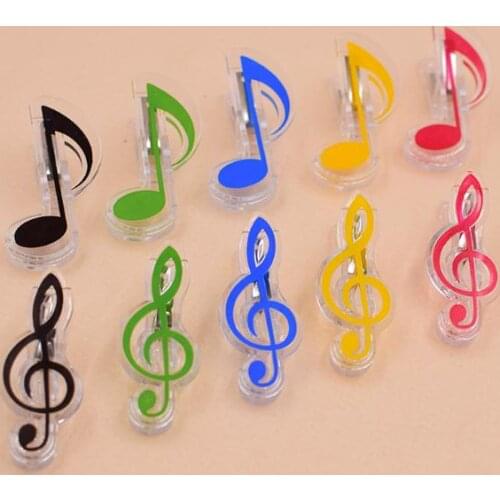 Plastic Music Note Clip Piano Book Page Clamp Musical Treble Clef Clips Wedding Birthday Party Favor Gifts SN1896