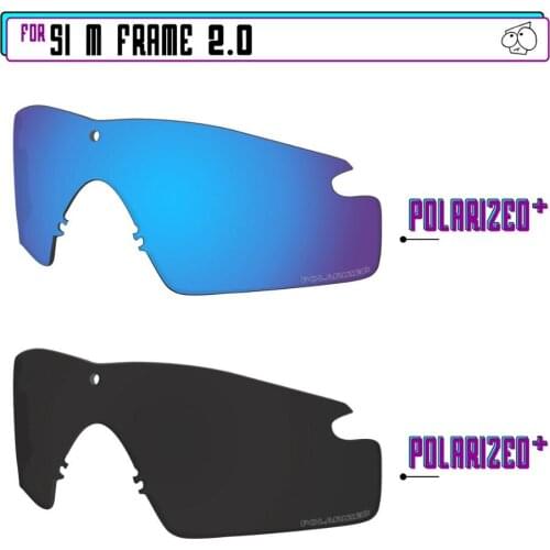 EZReplace Polarized Replacement Lenses for - Oakley Si M Frame 2.0 Sunglasses - BlackPPlus-BluePPlus