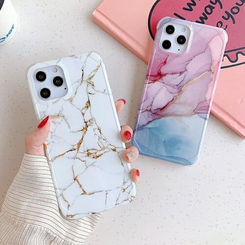 Shockproof Classic Marble Phone Case For iPhone 13 Pro Max 12Pro Max 11 Pro XR XS Max 7 8 Plus X Hot Soft Bumper Cover Cases