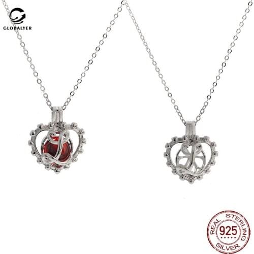 Net red European and American jewelry New heart pendant necklace S925 sterling silver Short necklace Free shipping 616