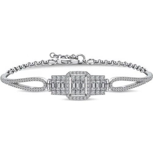 Tevuli 925 Sterling Silver Baguette Ladies Bracelet