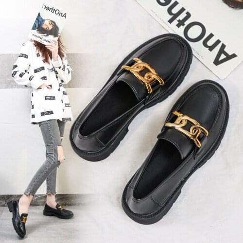 Summer Shoes Ladies Soft Oxfords Womens Slip-on Loafers With Fur Clogs Platform Casual Female Sneakers Round Toe Metal Chain Fl