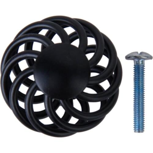 Twist Cage Spiral Antique Bronze Black Furniture Pull Cabinet Door Knob Handles