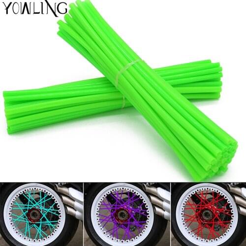 Motocross Universal SPOKE SKINS Wheel RIM SPOKE COVERS For honda crf 450 CR CRF XR XL 85 125 250 500 KAWASAKI YAMAHA BMW