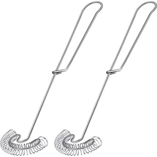 2 Pieces Whisk Egg Small Whisk Whipper Stainless Steel Egg Whisk Flat Spring Coil Whisk Egg Frother, Milk and Egg Beater