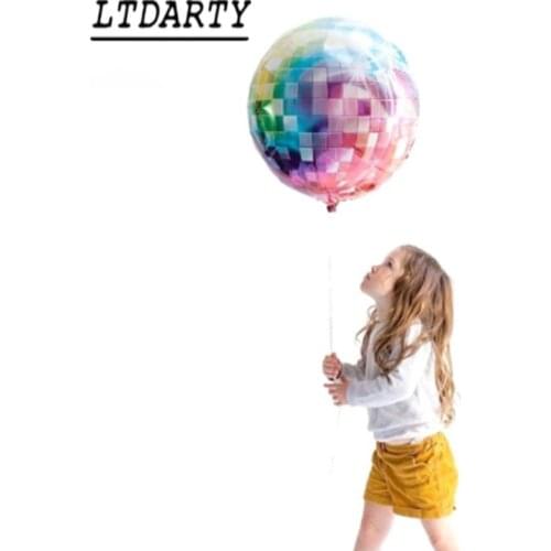 2pcs 22 inch 4D Color Disco Silver Disco Balloons Birthday & Wedding Party Baby Bath Supplies Decorative Balloons