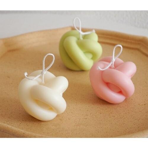 Knotting Ball Candle Silicone Mould DIY Aromatherapy Candle Soap Mold String Rope Knot Ornaments Epoxy Resin Mold