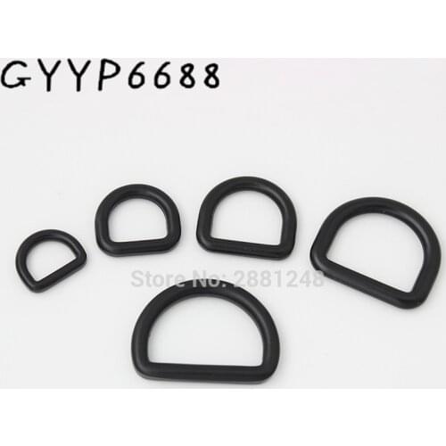 10-30pcs 10mm 13 16 19mm 25 32mm Dark black closed dee rings bags metal accessory alloy Cast Solid welded d ring DIY Bag Parts