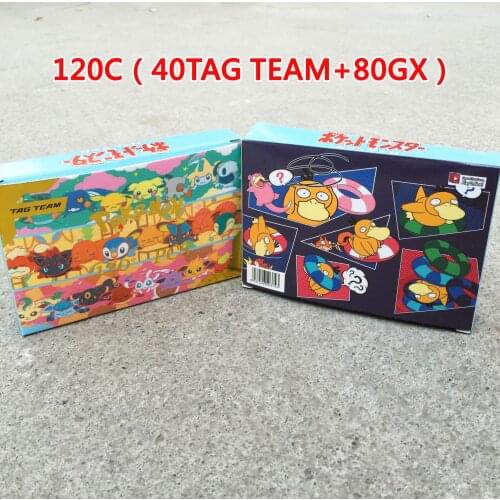 120 Pcs GX TEAM Shining TAKARA TOMY Cards Game Battle Carte 100pcs Trading Cards Game Children Toy Pokemon Original Flash Cards