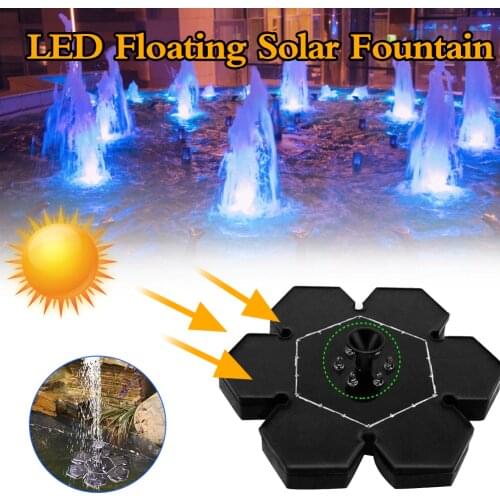 2.4W LED Floating Solar Fountain Pond Solar Panel Powered Fountain Water Pump Outdoor Fountain For Garden Decoration Fontaine
