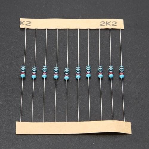 300 Piece High Precision Metal Film Resistors 30 Different Values 1/4W 1Ω-1MΩ Resistors Resistance Assortment Set