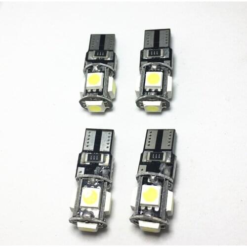 4Pcs White Car Side Tail Light T10 w5w led CANBUS 5SMD 5050 194 W5W canbus 501 5050 5SMD LED Bulb t10 led Sign Trun Light 12V