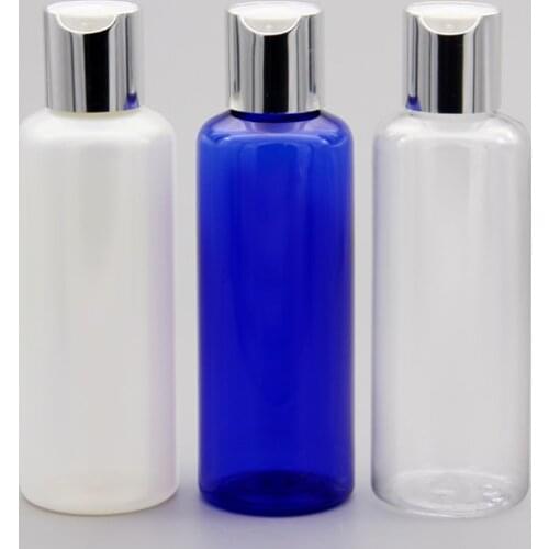 50pcs 150ml Electrochemical aluminum plastic empty plastic bottles(Disc top cap ),bottle for lotion shampoo cosmetic packaging