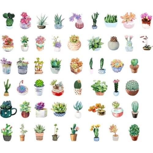 50pcs/Pack Sticker Plant Kid Student Journaling Decor Sticker Sheets Natural Scenery&Art Paintings Stationery Stickers Book