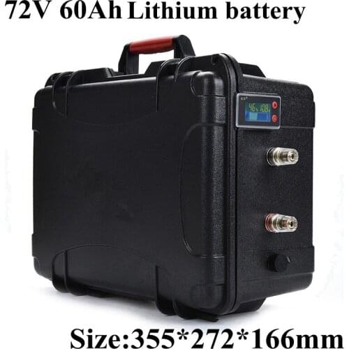 72v 50Ah A quality 18650 ternary lithium battery pack stainless steel case blast-proof 8C 2000W for motors e-bike+5A cahrge