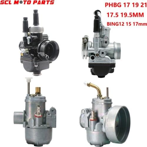 ALconstar-17mm 19mm 21mm Dellorto PHBG DS Black Carburetor Carb DIO JOG 50cc 90cc BWS100 for Puch Yamaha Zuma BING12 15 17mm
