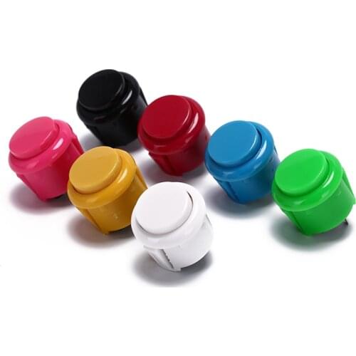 10pcs 24mm Factory Price Arcade Button Round Push Button Built-in Small Micro Switch For DIY Arcade Controller Ja Mame