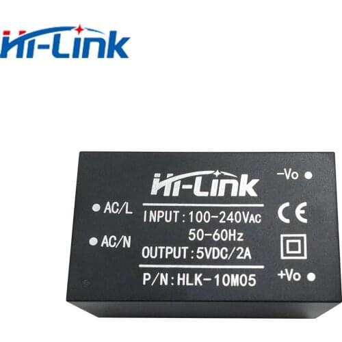 Free shipping Hi-Link new 5pcs 220v 5V 10W AC DC isolated switching step down power supply module 2A AC DC converter HLK-10M05