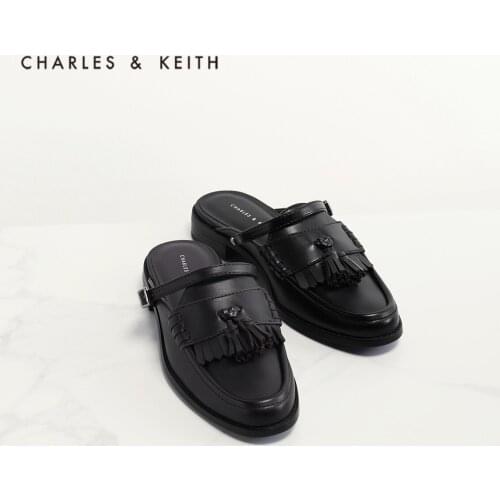 CHARLES&KEITHNew Arrival for Spring2021CK1-70380838Womens fashion shoes tassel decorated loafers mules