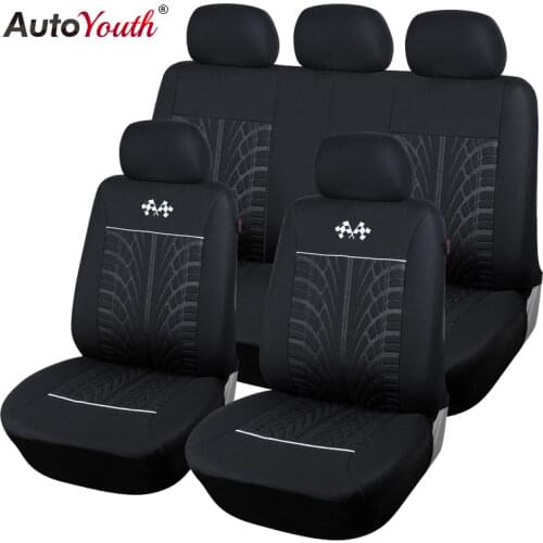 AUTOYOUTH Sports Car Seat Covers Universal Vehicles Seats Car Seat Protector Interior Accessories For TOYOTA Corolla RAV4 BLACK