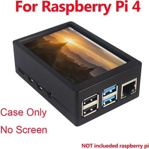 3.5 Inch Raspberry Pi 4 Screen Case 480*320 LCD Display ABS Case Box for Raspberry Pi 3 Model B / 3B+ / 3B / 4B(Case Only)