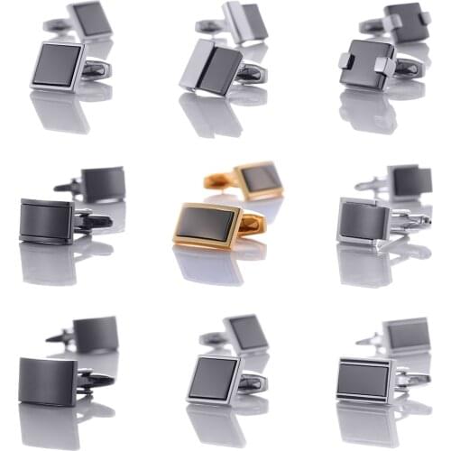 Black Shirt Cufflinks for Mens Metal Copper Cuff links Buttons Wholesale Business Gifts Cuff link Men Wedding Jewelry Gifts