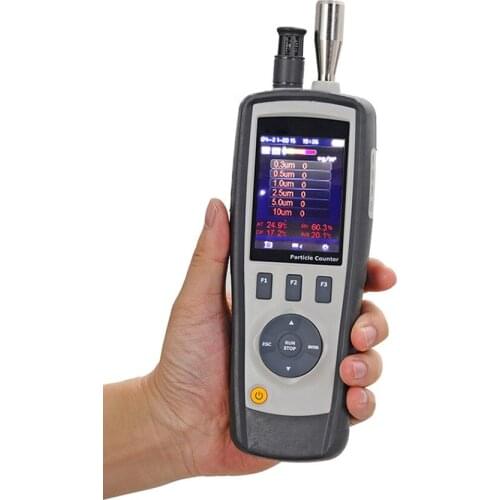 DT-9880 3 In 1 Particle Counter Air Quality Monitor 0.5-50℃ 2.8 Inch Tft Color LCD Display Camera Function Dust Counter 100-240V