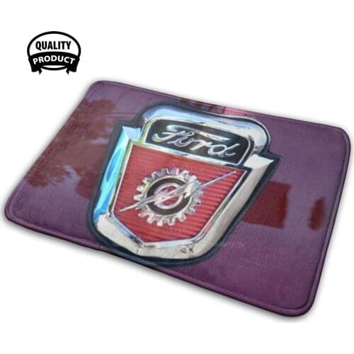 Ford Tough Soft House Family Anti-Slip Mat Rug Carpet American Car Classic Collector Hood Ornament Emblem Logo Old Vintage Auto