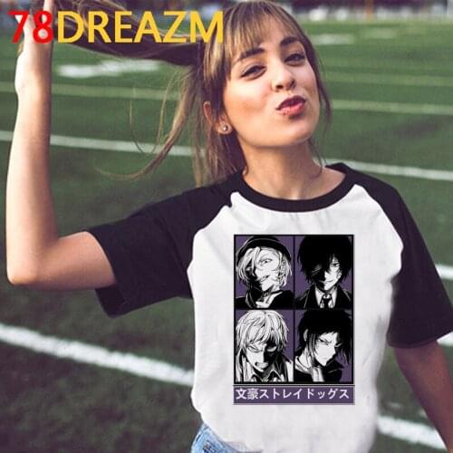 Bungou Stray Dogs t shirt men aesthetic couple clothes japanese kawaii couple t shirt clothes harajuku