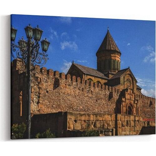 Canvas Wall Art Prints - Svetitskhoveli Cathedral UNESCO World Heritage Site in Mtskheta, Georgia Drop shipping