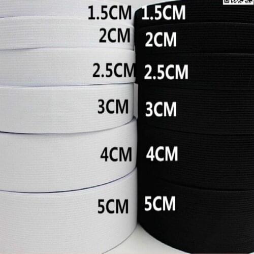 Arts Crafts Diy Apparel Sewing Fabric Black White Elastic Bands Rubber Strap Elastic Belt Elastic 30m/lot